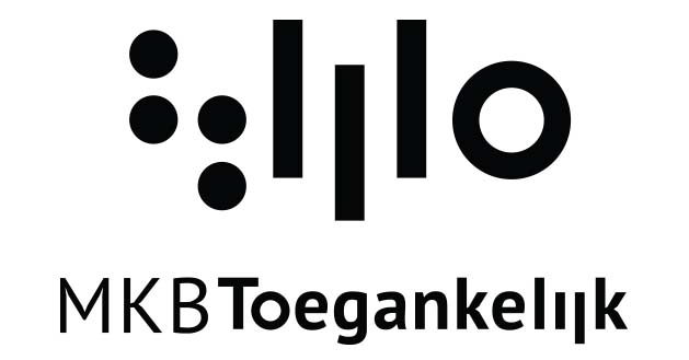 Logo met daaronder MKB Toegankelijk, zwart op een witte achtergrond