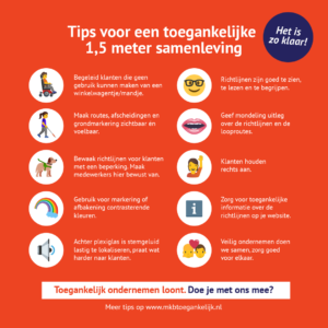 Visual voor Instagram over tips voor een anderhalvemetersamenleving