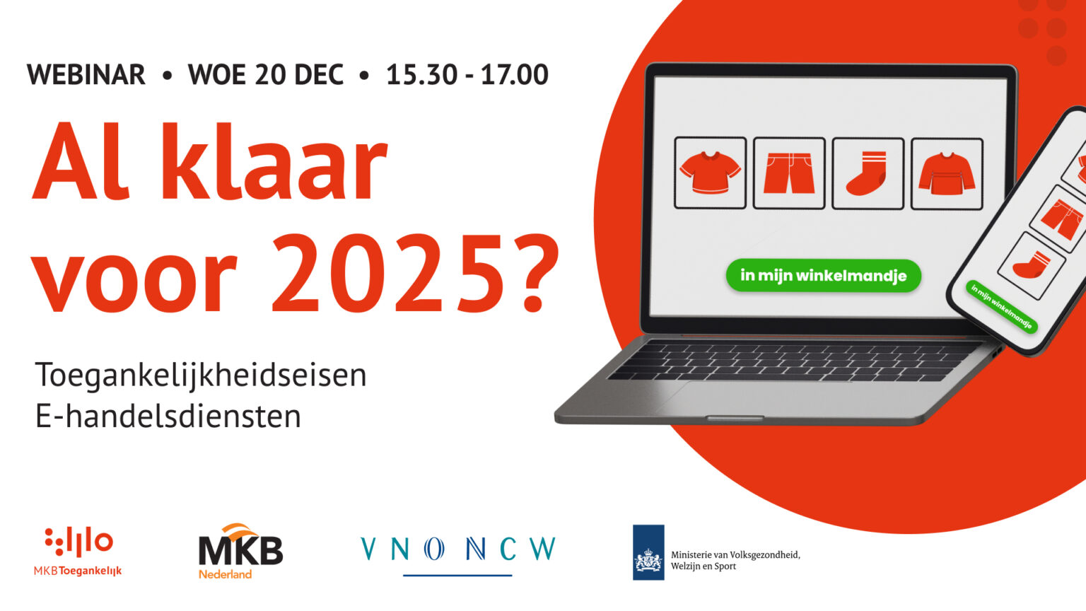 Webinar 'Al klaar voor 2025? Toegankelijkheidseisen van e