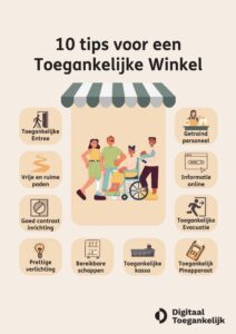 infographic met 10 tips voor een toegankelijke winkel